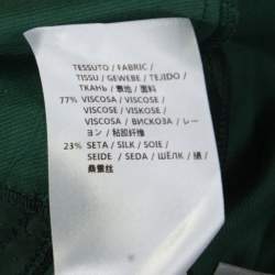 مملوكة مسبقًا تنورة ستيلا مكارتني سيسيليا غير متماثلة بنقوش جاكارد مانغوليا خضراء M