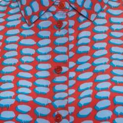 Stella McCartney Multicolor Speech Balloon Printed Silk Shirt XS