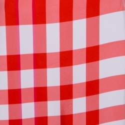 Pre Owned Stella McCartney Chilli Red Checked Sleeveless Benedicte Shift Dress S