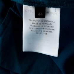 Pre Owned Stella McCartney Teal Blue Stretch Wool Flat Front Ivy Pants M 