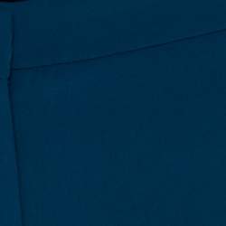 Pre Owned Stella McCartney Teal Blue Stretch Wool Flat Front Ivy Pants M 