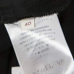 Pre Owned Stella McCartney Black Silk Ruched Detail Belted Jumpsuit S