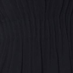 مملوكة مسبقًا فستان ستيلا مكارتني خصر مرن مزين ثنيات مجمعة ماكسي أزرق كحلي S