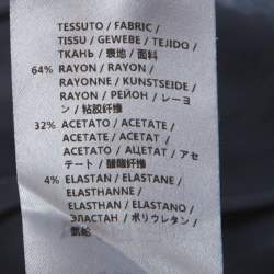 مملوكة مسبقًا فستان ستيلا مكارتني خصر مرن مزين ثنيات مجمعة ماكسي أزرق كحلي S