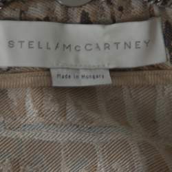 مملوكة مسبقًا Stella McCartney Beige Crocodile Pattern Jacquard Bomber Jacket S 