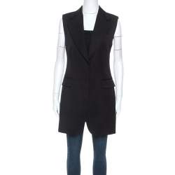 Pre Owned Stella McCartney Black Wool Vest M