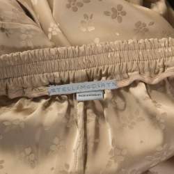 Pre Owned Stella McCartney Beige Jacquard Elasticized Waist Trousers S