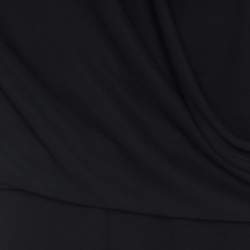 Pre Owned Stella McCartney Black Jersey Draped Cowl Neck Jumpsuit S