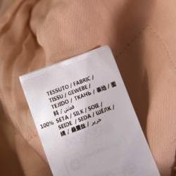 Pre Owned بنطلون ستيلا ماكرتني عدن ساق عريضة تويل حرير وردي فاتح XS