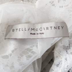 Pre Owned توب ستيلا ماكرتني ياقة ملتفة حول الرقبة متعرج دانتيل أبيض S