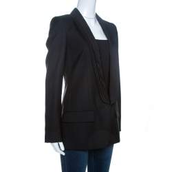 Pre Owned Stella McCartney Black Wool Tuxedo Jacket S