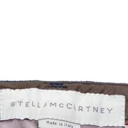 Stella McCartney Navy Blue Denim Plaid Trim Jeans S