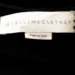 Pre Owned Stella McCartney Black Crepe Lace Trim Maxi Dress S