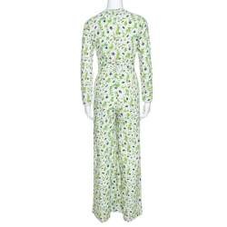 Stella McCartney Multicolor Floral Print Crepe Jumpsuit S