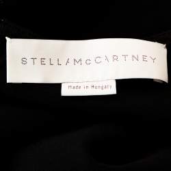 Pre Owned Stella McCartney Black Lurex Floral Silk Jacquard Donna Top S