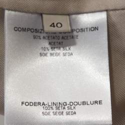 مملوكة مسبقًا Stella McCartney Pale Ecru Silk Blend Tailored Blazer S