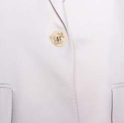 مملوكة مسبقًا Stella McCartney Pale Ecru Silk Blend Tailored Blazer S