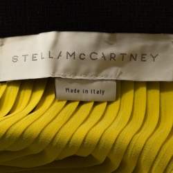 Pre Owned Stella McCartney Yellow Plisse Georgette Jeanne Asymmetric Skirt S