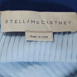 Pre Owned تنورة ستيلا مكارتني ساتان بليسيه أزرق غير متساوية مقاس صغير (سمول)