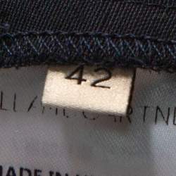 Pre Owned Stella McCartney Navy Blue Linen Blend Corset Top M