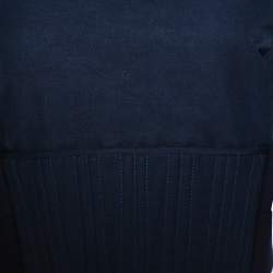 Pre Owned Stella McCartney Navy Blue Linen Blend Corset Top M