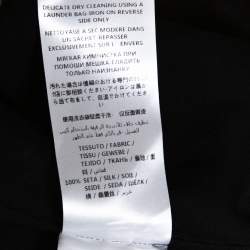 Pre Owned Stella McCartney Black Swan Embroidered Silk Shirt S