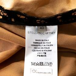 Pre Owned Stella McCartney Black Ribbon Lace Patterned Shift Dress S