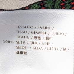 Pre Owned Stella McCartney Cream Wild Cat Print Silk Short Dress M