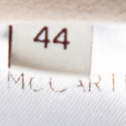 Pre Owned Stella McCartney Cream Wild Cat Print Silk Short Dress M