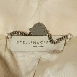 Pre Owned Stella McCartney Cream Silk Single Breasted Blazer S