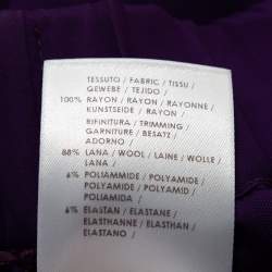 Pre Owned فستان ستيلا ماكرتني بلا حمالات درابيه كريب بنفسجي  M 