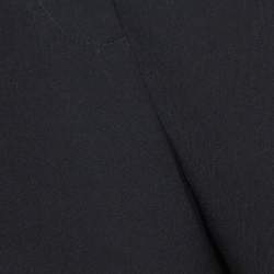 Pre Owned بنطلون ستيلا ماكرتني قصير ساق عريضة صوف سترتش أسود  L 