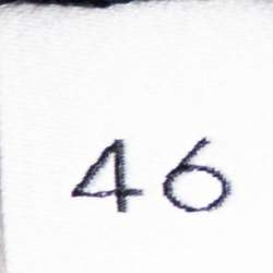 Pre Owned بنطلون ستيلا ماكرتني قصير ساق عريضة صوف سترتش أسود  L 