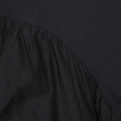 Pre Owned Stella McCartney Black Cotton Ruffled Asymmetrical Top S