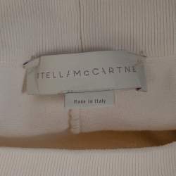 مملوكة مسبقًا بنطلون كولوتيس ستيلا ماكرتني  واسع ساق عريضة مزيج صوف عاجي S