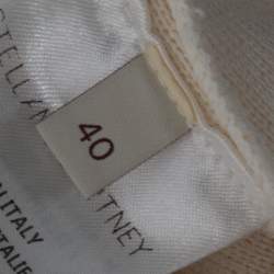 مملوكة مسبقًا بنطلون كولوتيس ستيلا ماكرتني  واسع ساق عريضة مزيج صوف عاجي S