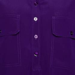 Pre Owned بلوزة ستيلا ماكرتني أستل حرير بنفسجية XS