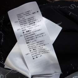 مملوكة مسبقًا Stella McCartney Black Logo Print Silk Blend Jogger Pants L