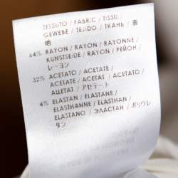 مملوكة مسبقًا بلوزة ستيلا مكارتني كريب أبيض بسحاب مزين أكمام طويلة مقاس كبير - لارج