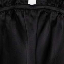 Pre Owned فستان ستيلا مكارتني رقبة حمالات مزخرف ساتان أسود مقاس صغير (سمول)