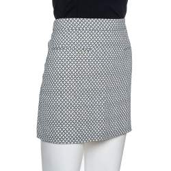 Pre Owned Stella McCartney Multicolor Knit Grid Patterned Mini Skirt M