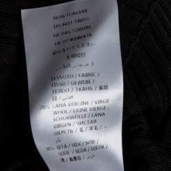 Pre Owned Stella McCartney Black Ribbed Knit Fitted Sweater M