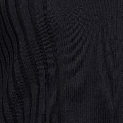 Pre Owned Stella McCartney Black Ribbed Knit Fitted Sweater M