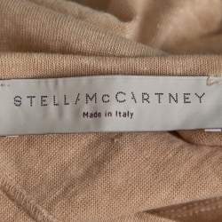 Pre Owned Stella McCartney Beige Linen & Cotton Zip Front Tank Top L