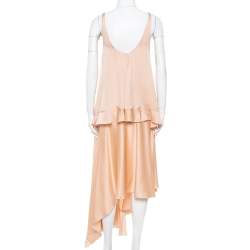 Pre Owned Stella McCartney Champagne Pink Silk Tiered Yenna Asymmetric Dress S