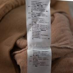 Pre Owned Stella McCartney Beige Leopard Jacquard Knit Sweatshirt L