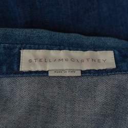 Pre Owned Stella McCartney Blue Denim Tiger Embroidered Shirt S