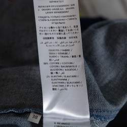 Pre Owned Stella McCartney Blue Denim Tiger Embroidered Shirt S