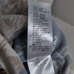 Pre Owned بلوزة ستيلا مكارتني مطبوعة نقشة قطهكريب مرن أزرق كحلي مقاس كبير (لارج)