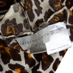 Pre Owned Stella McCartney Brown Animal Print Knit Pants M